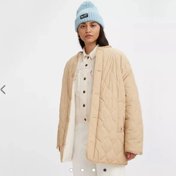 MARLOWE OVERSIZED REVERSIBLE SHERPA JACKET - Picture 1 of 15